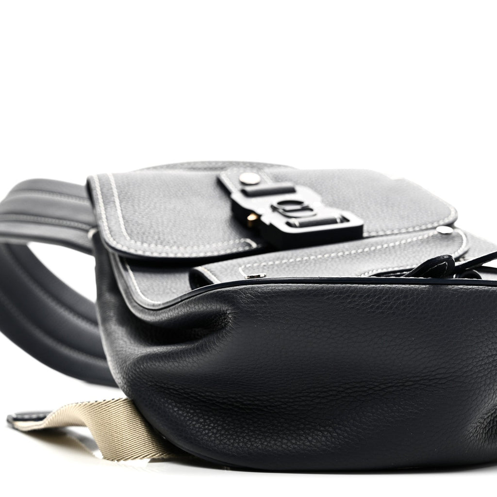Christian Dior Grained Calfskin Mini Gallop Sling Bag Navy Blue