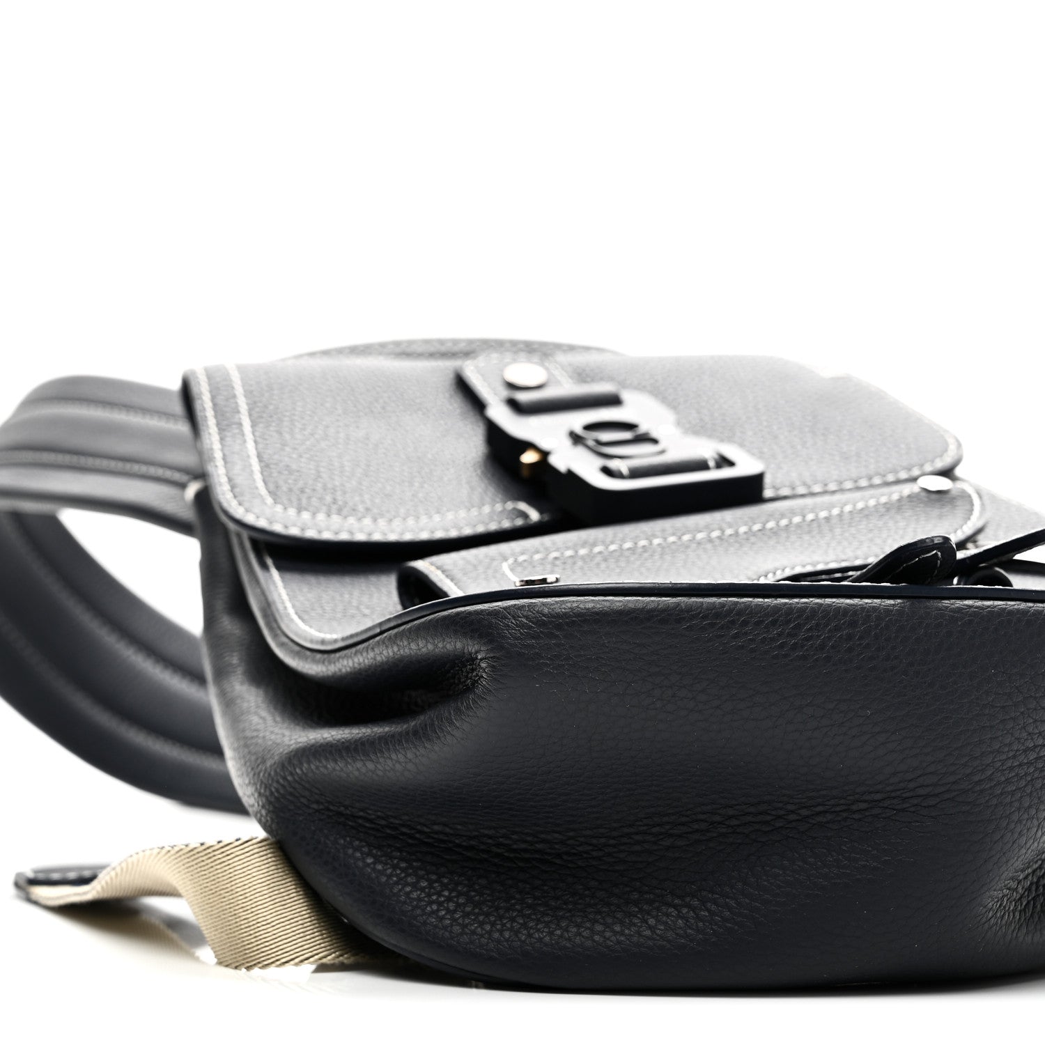 Christian Dior Grained Calfskin Mini Gallop Sling Bag Navy Blue