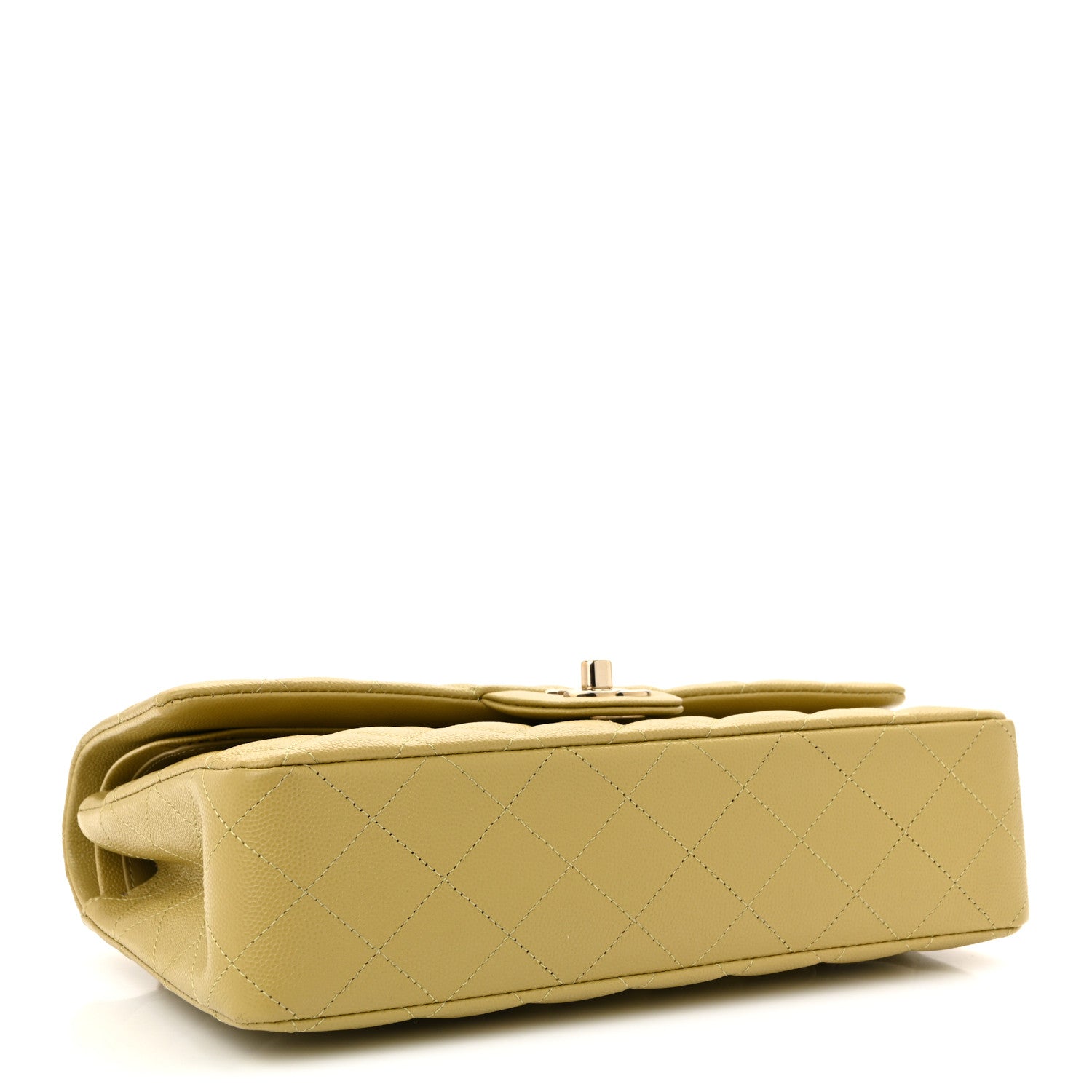 Chanel Caviar Quilted Medium Double Flap Light Green