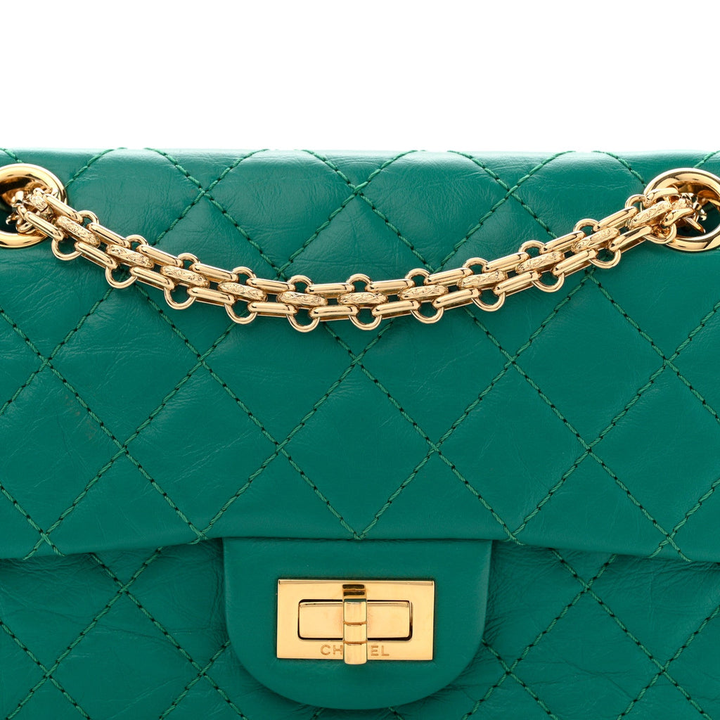 Chanel Aged Calfskin Quilted 2.55 Reissue Mini Flap Green