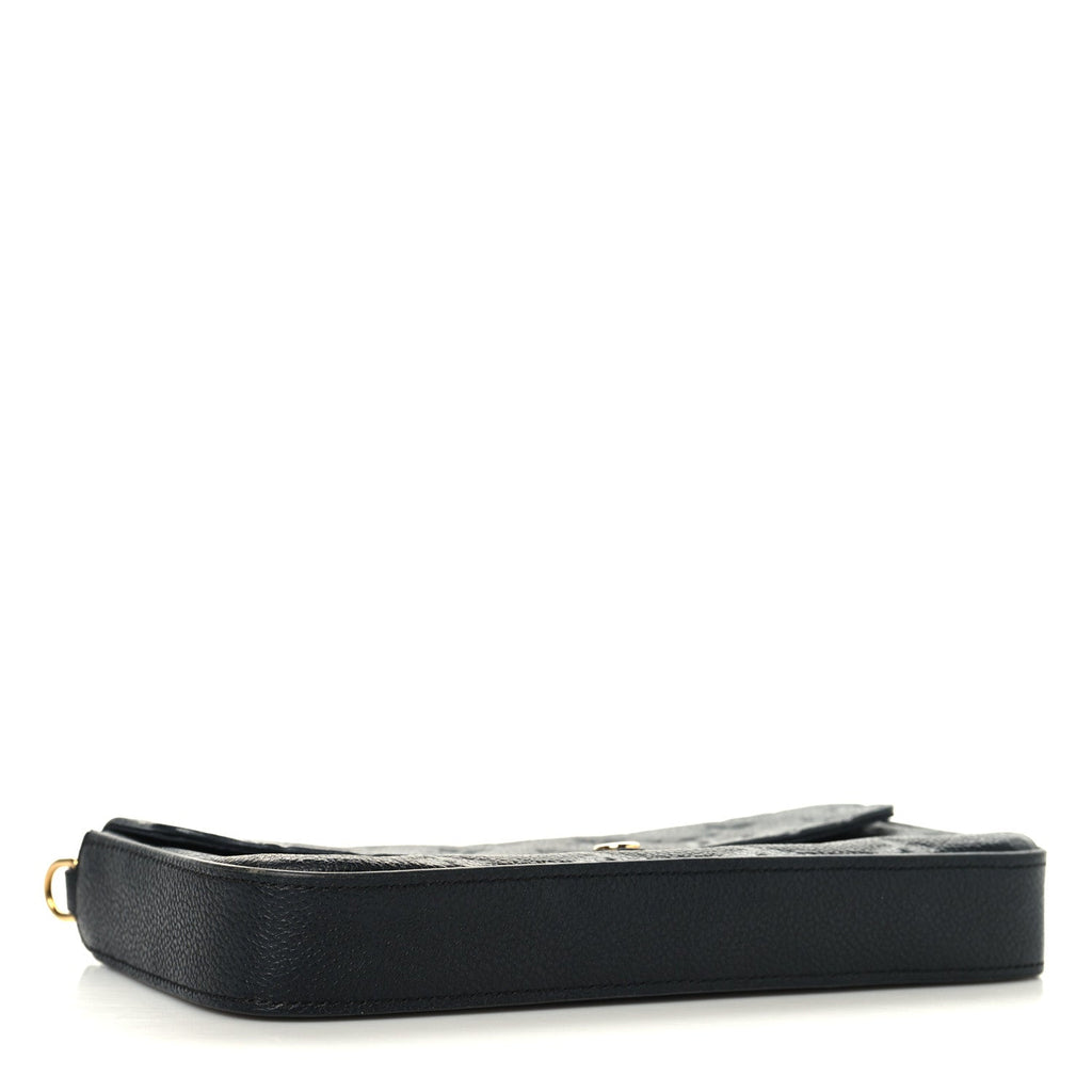 Louis Vuitton Empreinte Pochette Felicie Chain Wallet Black