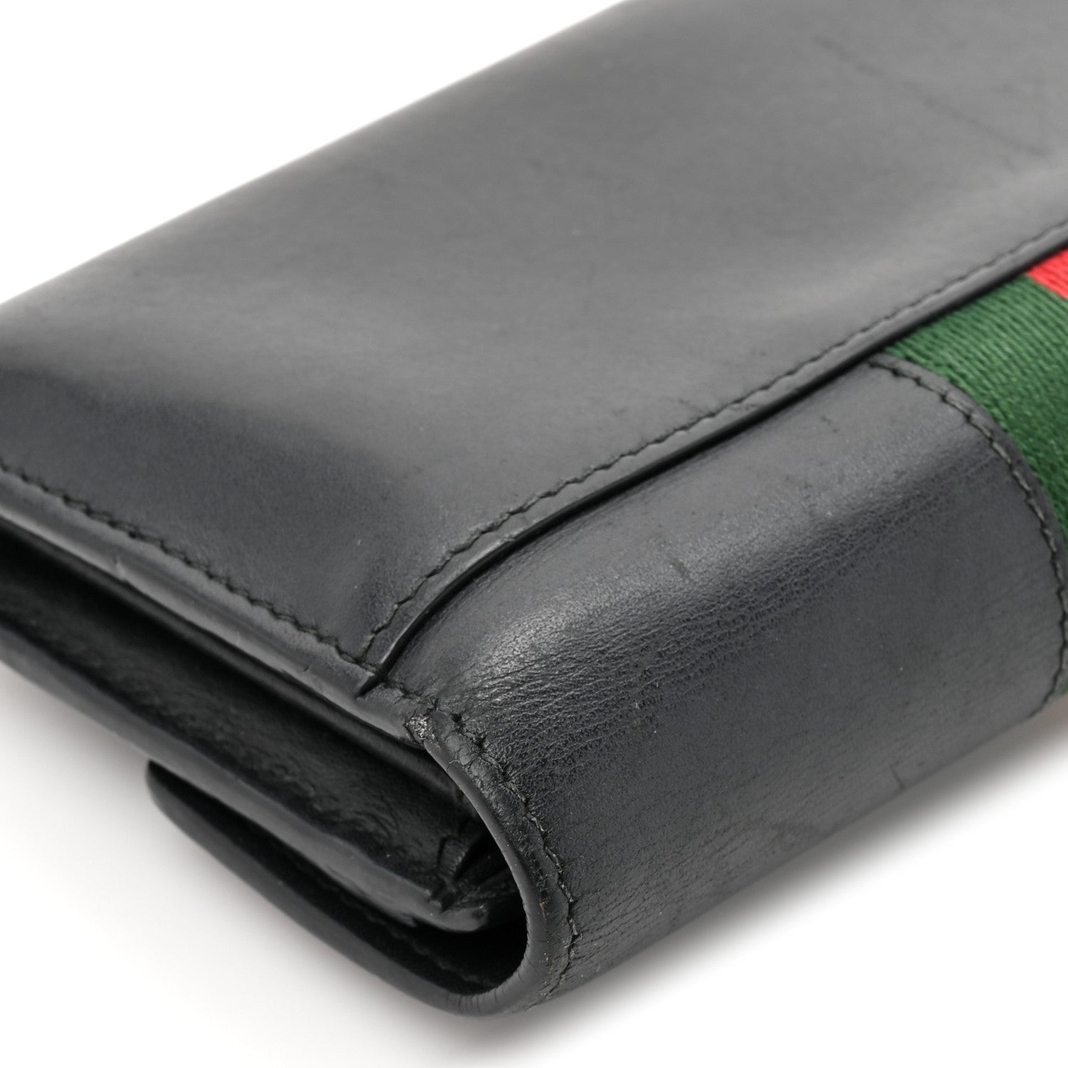 Gucci Calfskin Sylvie Continental Wallet Black