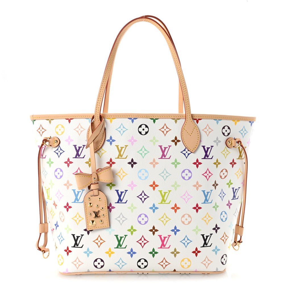 Louis Vuitton LV X TM Monogram Multicolor Neverfull MM White