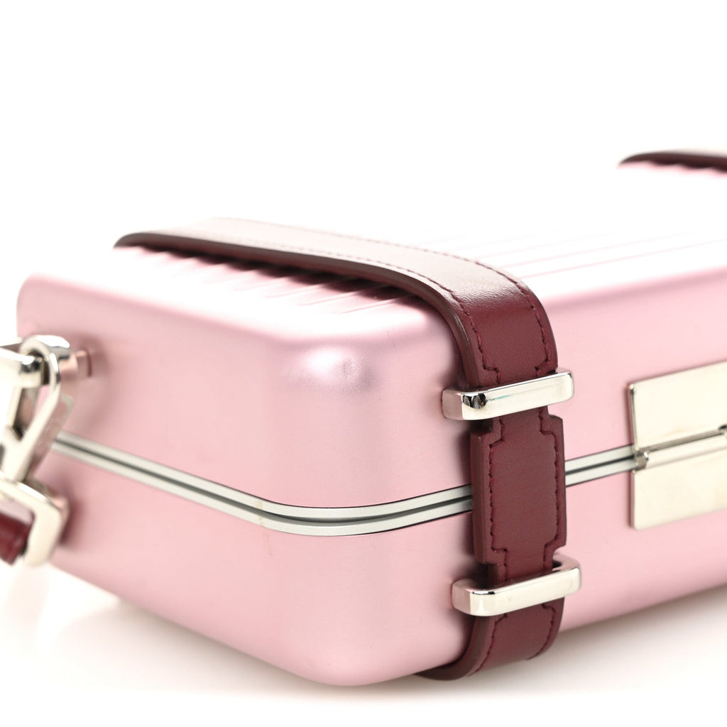 Christian Dior X RIMOWA Aluminum Personal Clutch On Strap Rose