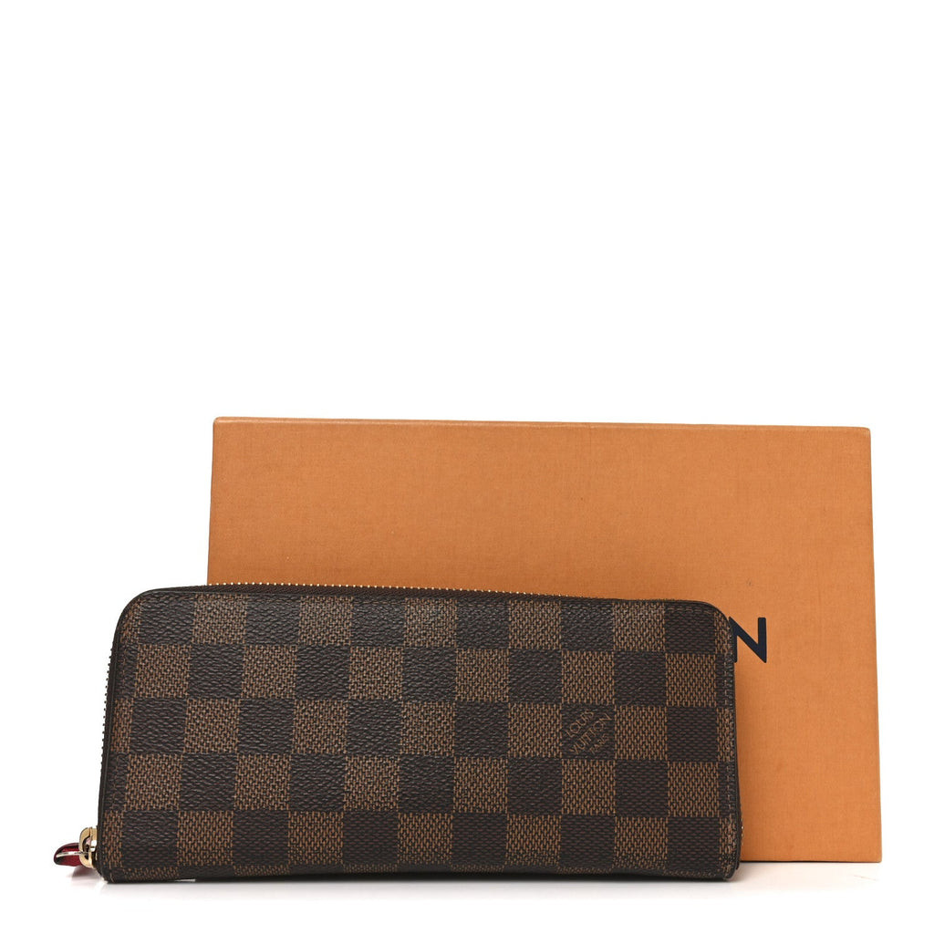 Louis Vuitton Damier Ebene Clemence Wallet Cherry