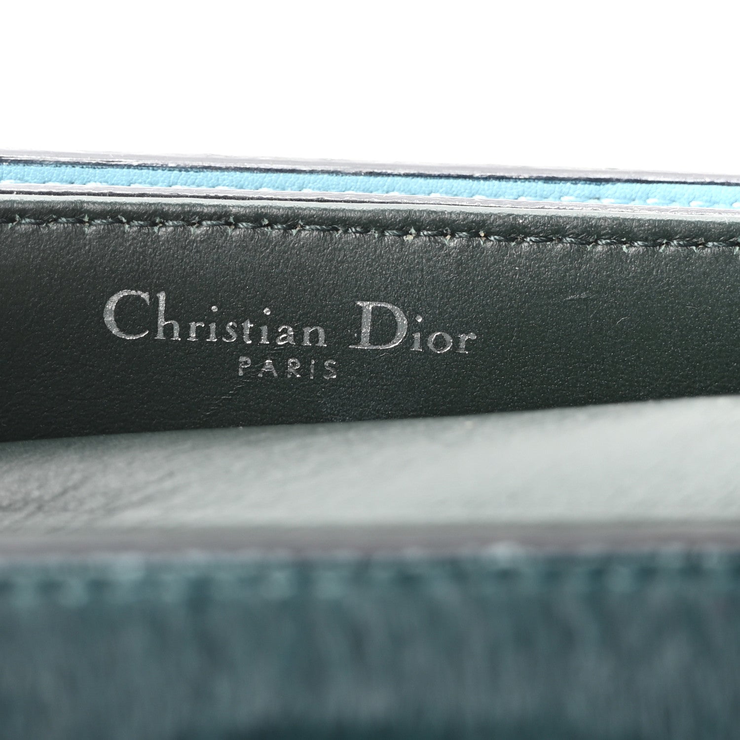 Christian Dior Calf Hair Calfskin Tri-Color Mini Diorever Flap Green