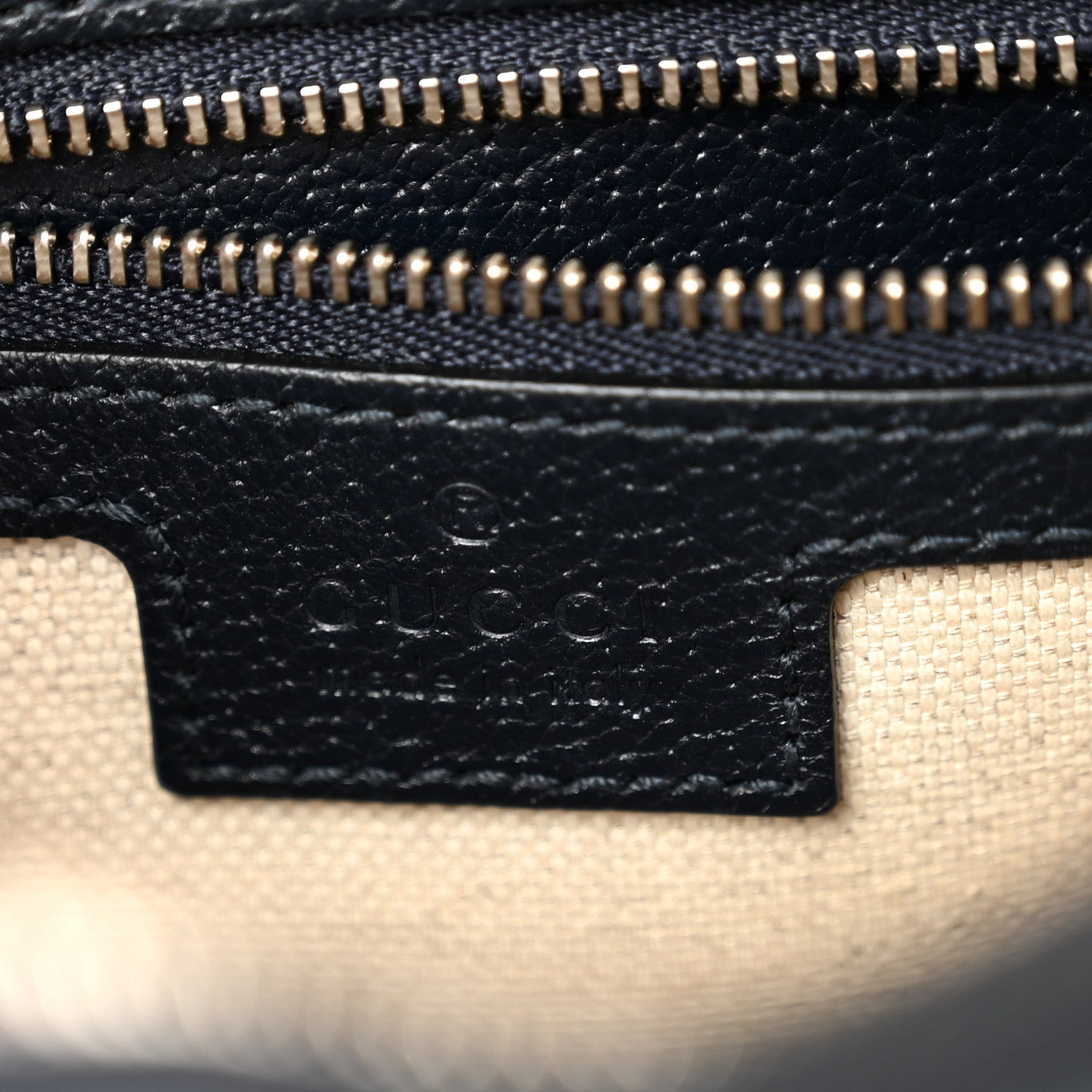 Gucci GG Supreme Monogram Textured Dollar Calfskin Web Studded Mini Ophidia Flap Shoulder Bag Beige Blue
