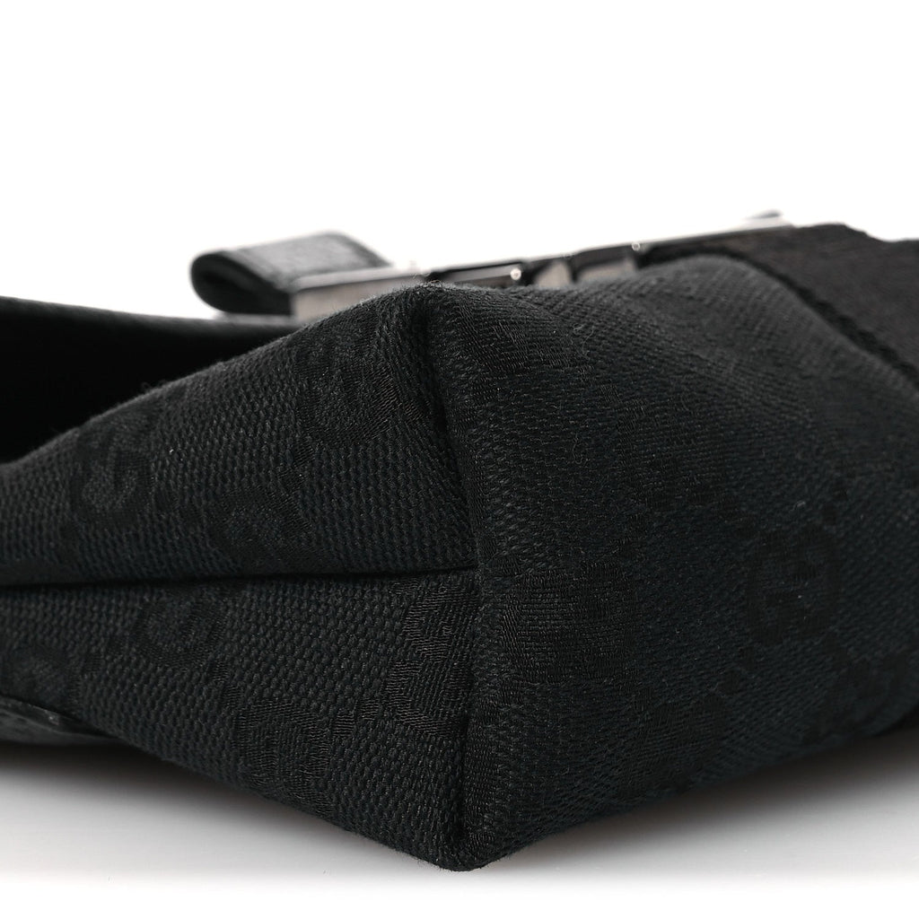 Gucci GG Monogram Web Buckle Belt Bag Black