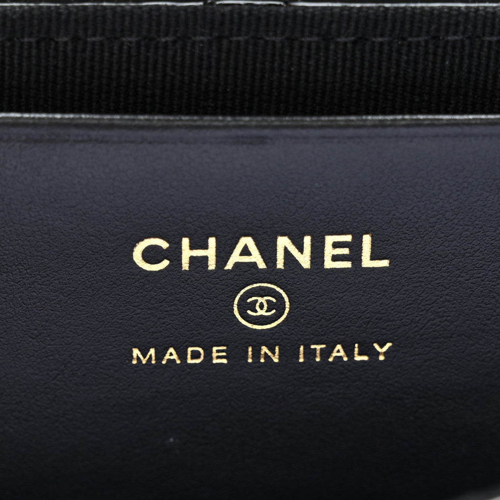 Chanel Patent Calfskin Quilted Mini Flap Black