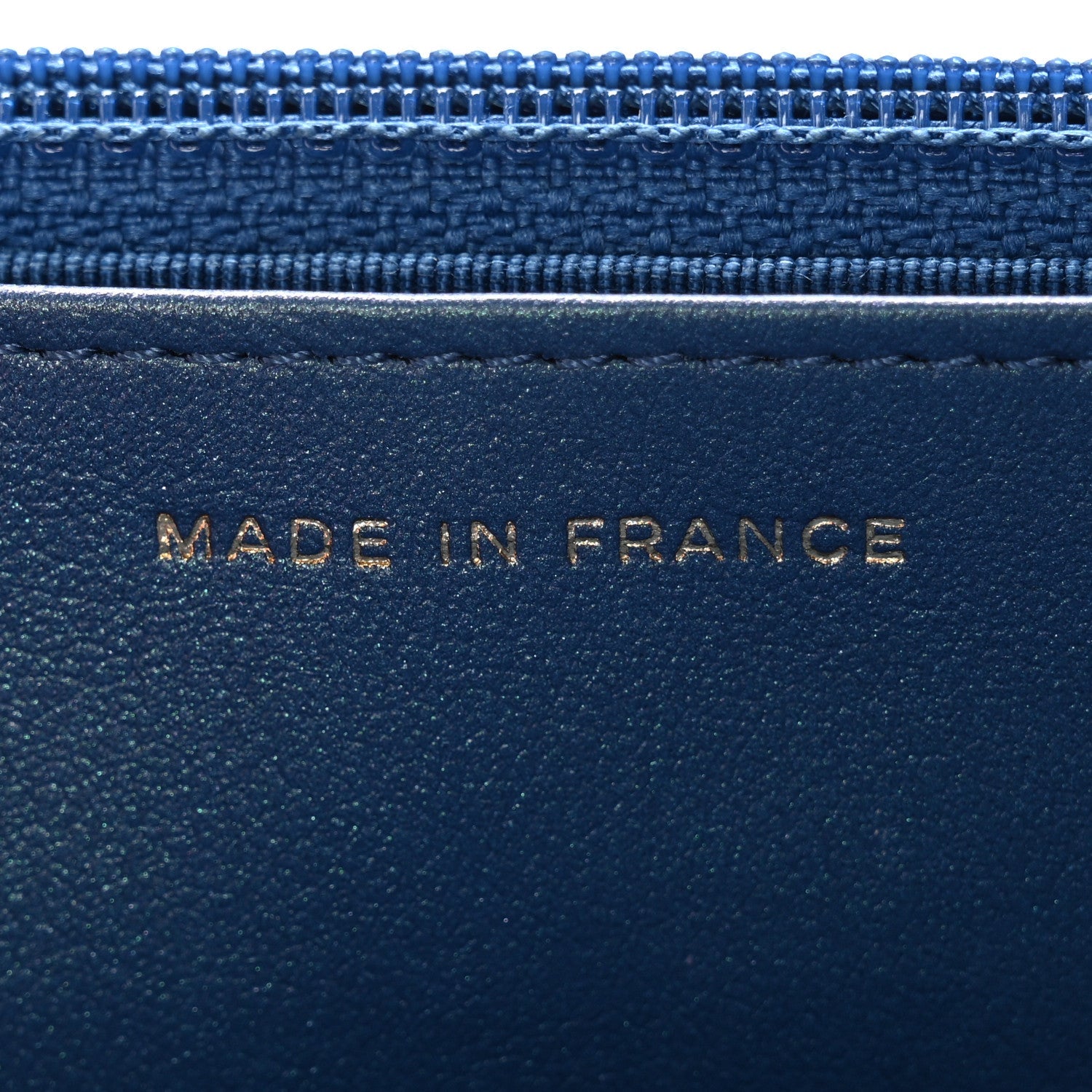 Chanel Iridescent Caviar Quilted Wallet on Chain WOC Dark Blue