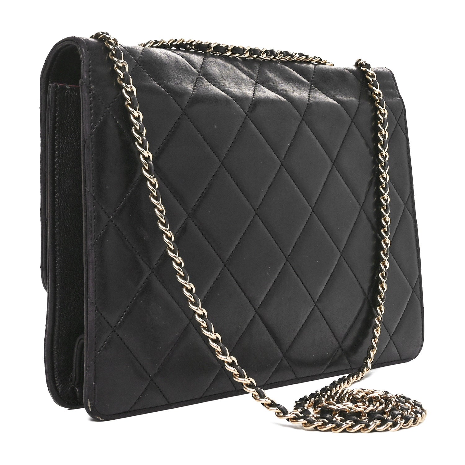 Chanel Lambskin Quilted Medium Golden Class Flap Black