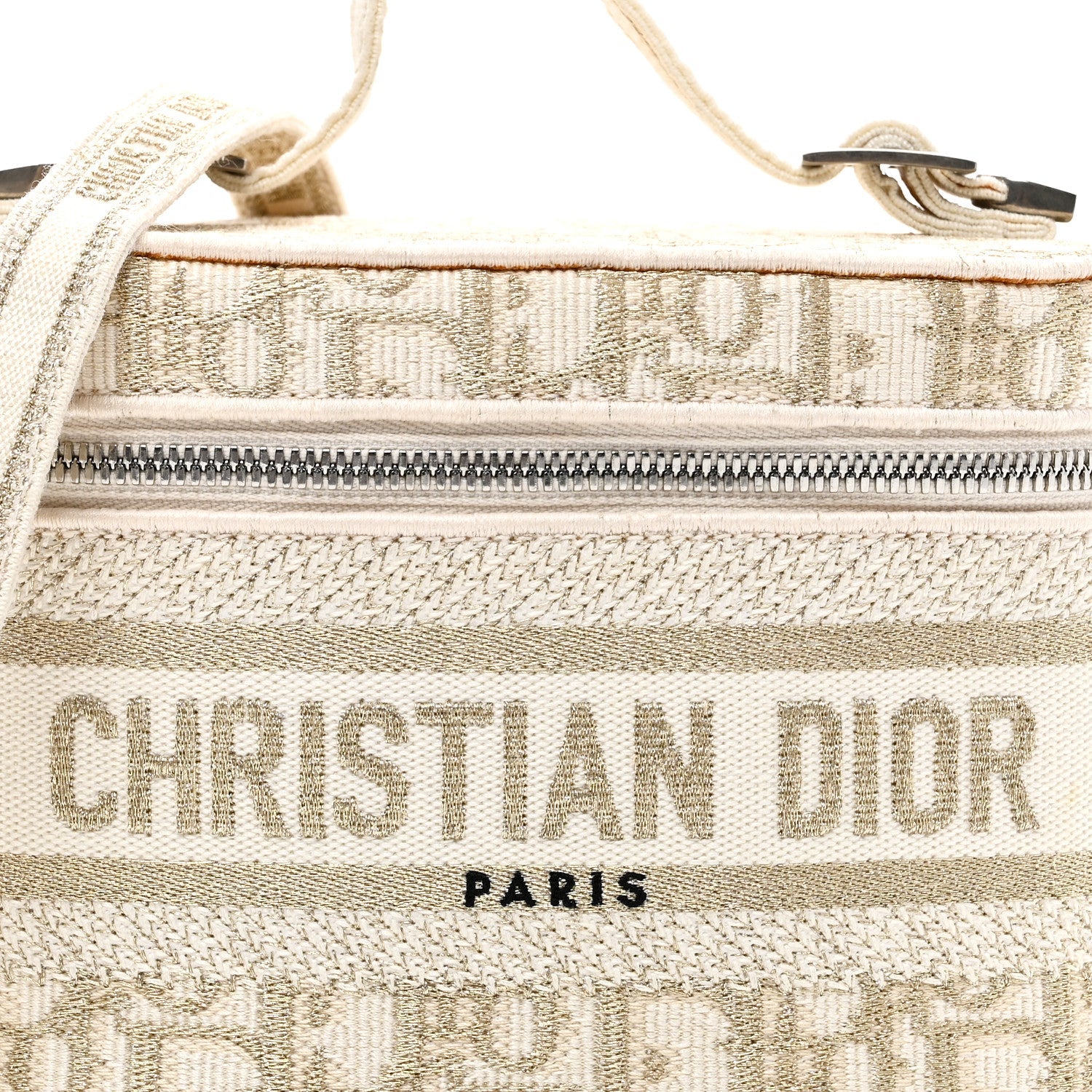 Christian Dior Oblique Diortravel Vanity Case Pale Gold