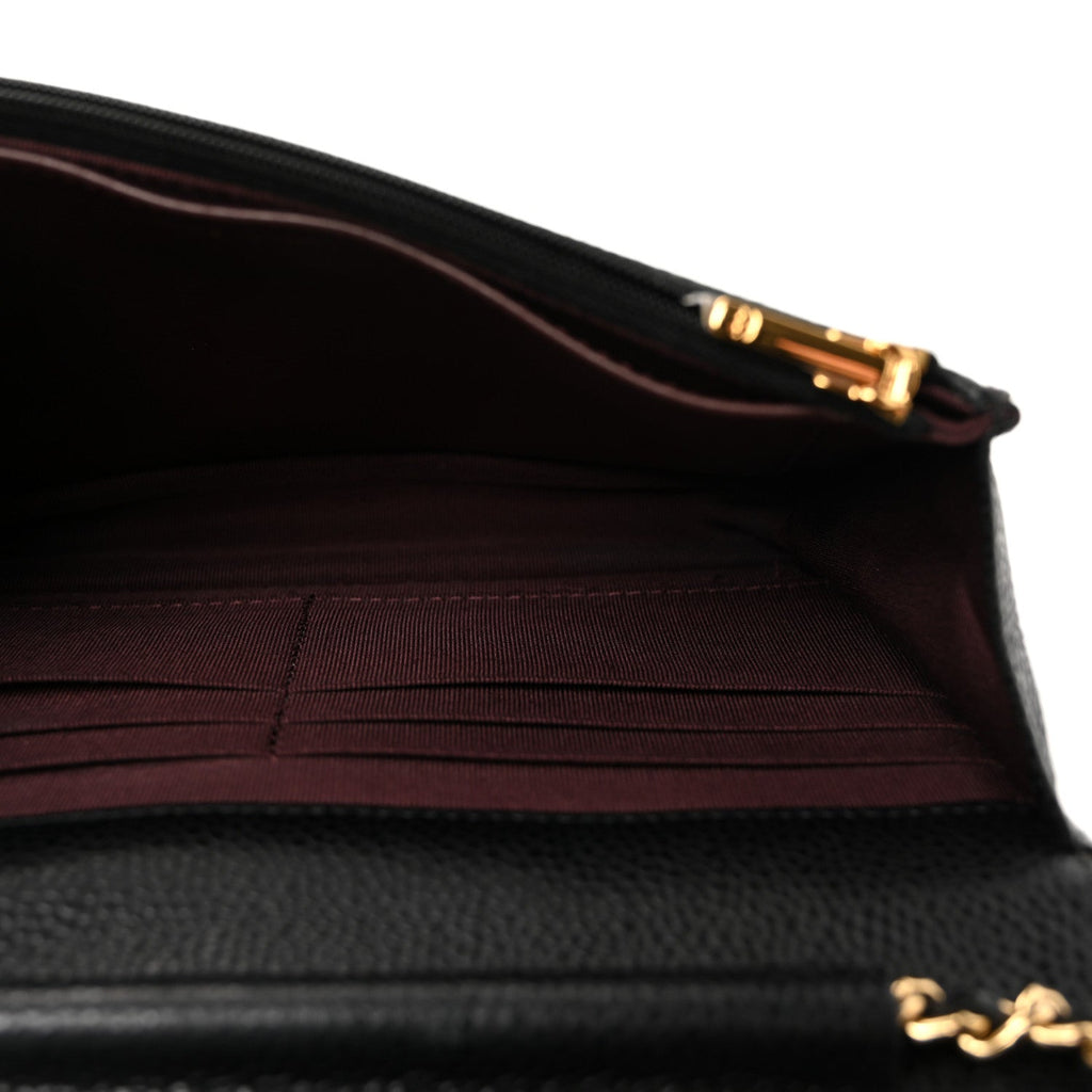 Chanel Caviar Quilted Wallet on Chain WOC Black