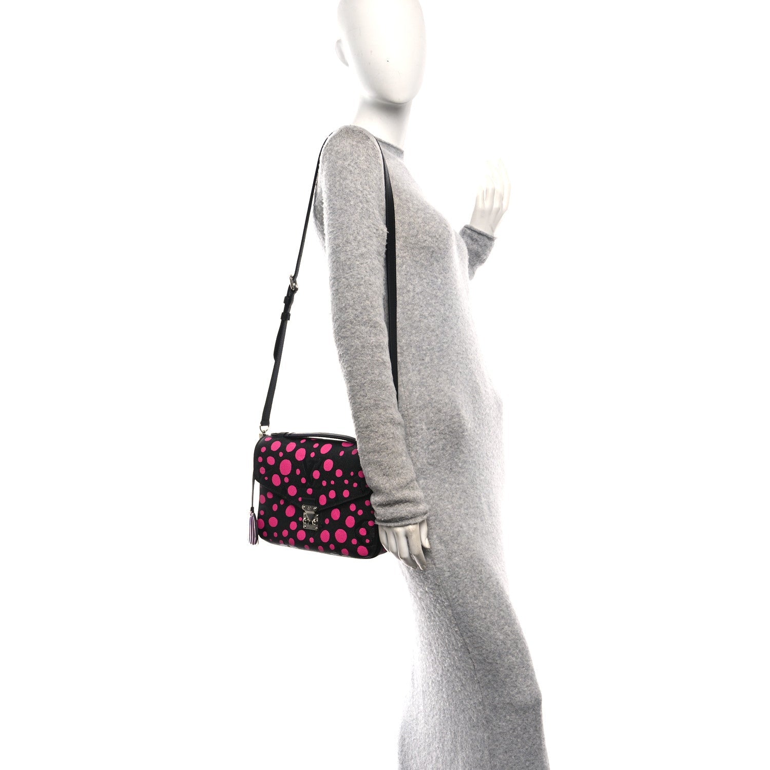 Louis Vuitton LV x YK Empreinte Monogram Giant Pochette Metis Black Fuchsia