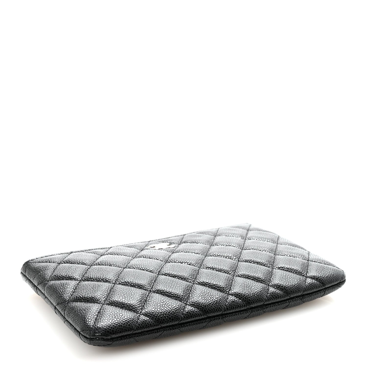Caviar Quilted Cosmetic Case Black