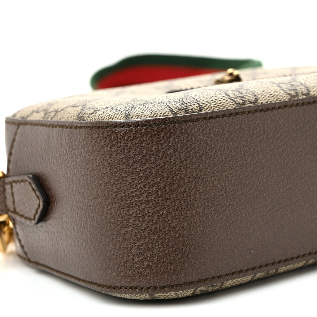 Gucci GG Supreme Monogram Web Neo Vintage Shoulder Bag Beige New Acero Crop