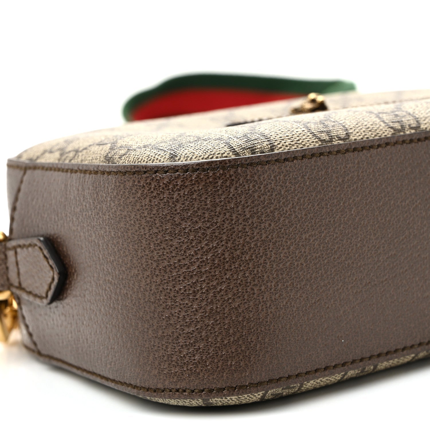 Gucci GG Supreme Monogram Web Neo Vintage Shoulder Bag Beige New Acero Crop