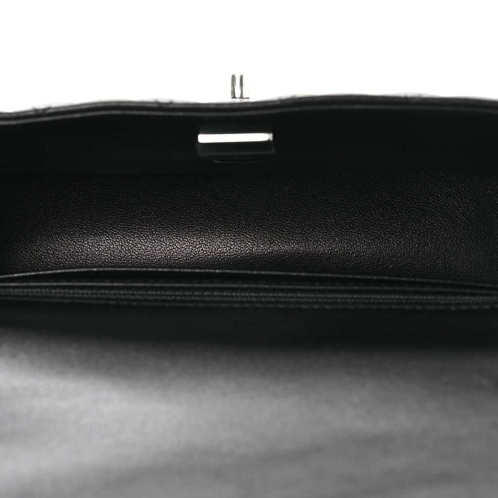 Chanel Lambskin Quilted Mini Rectangular Flap Black