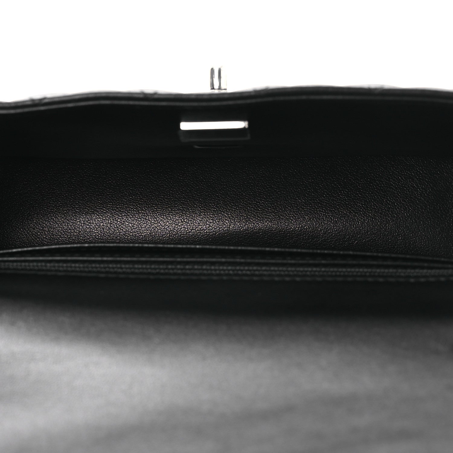 Chanel Lambskin Quilted Mini Rectangular Flap Black