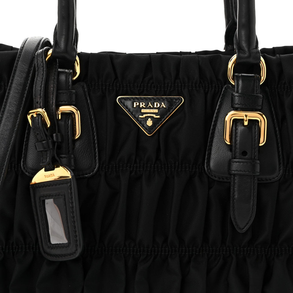 Prada Tessuto Nylon Gaufre Tote Black