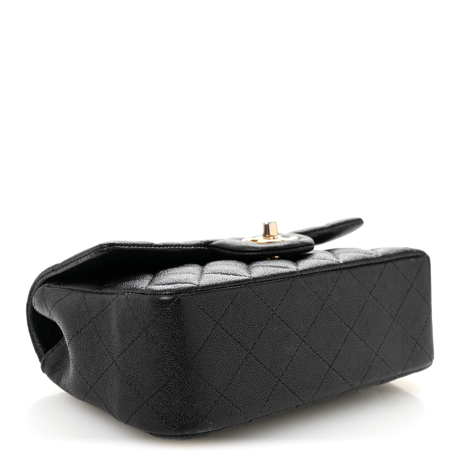 Chanel Caviar Quilted Mini Top Handle Rectangular Flap Black