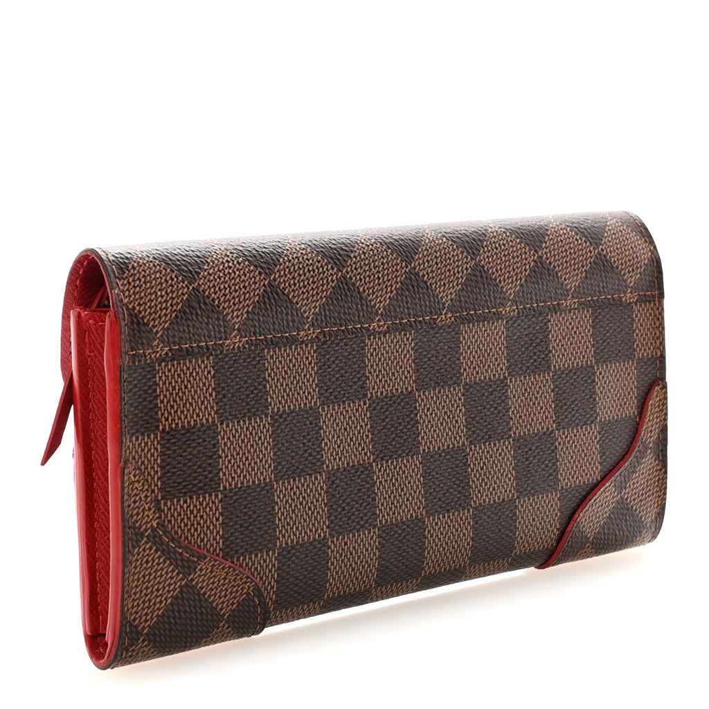 Louis Vuitton Damier Ebene Caissa Wallet Cherry