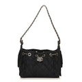 Chanel Denim Quilted Mini Chanel 25 Handbag Dark Blue