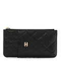 Caviar Quilted Classic iPhone Pouch Black