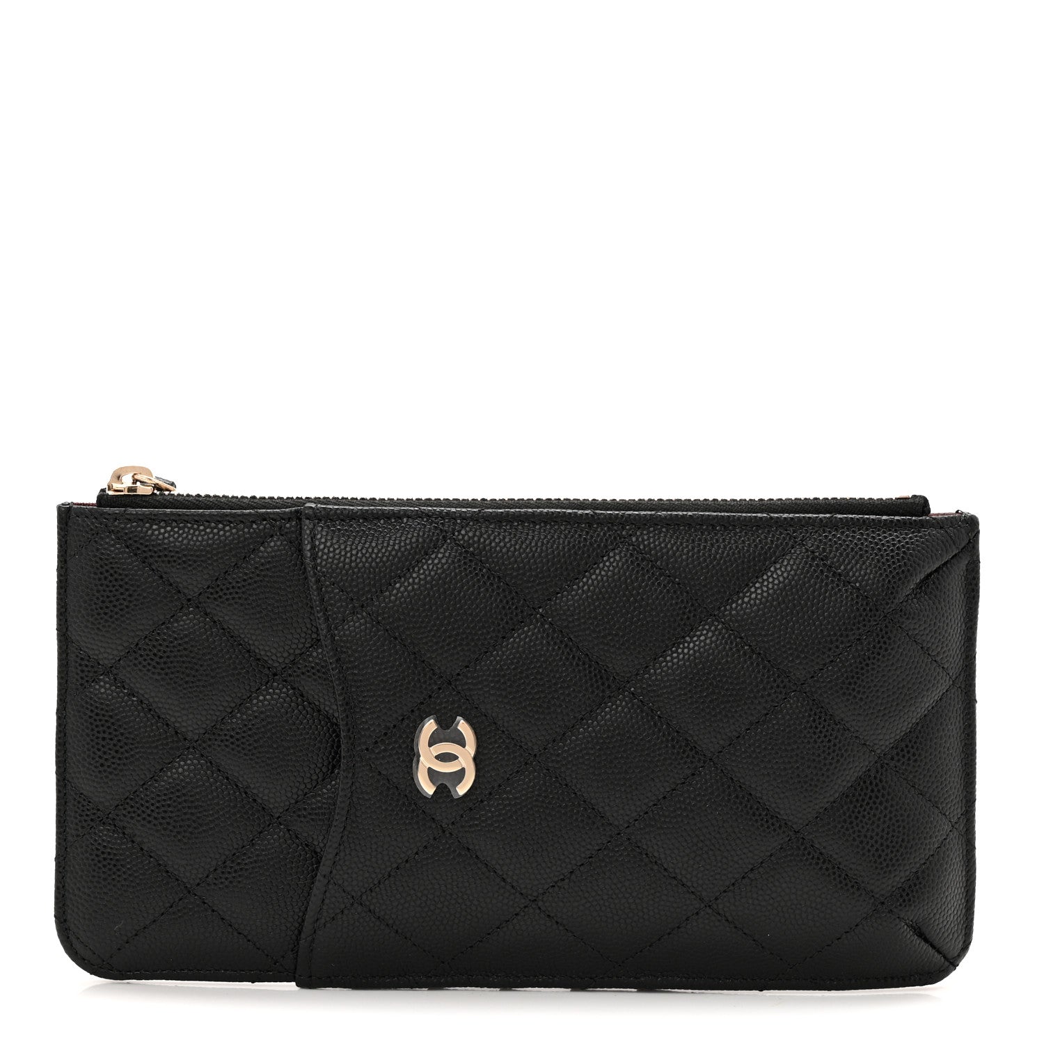 Caviar Quilted Classic iPhone Pouch Black