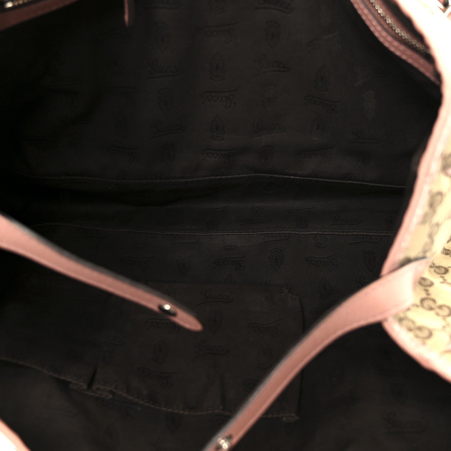 Gucci Monogram Medium Twins Tote Pink