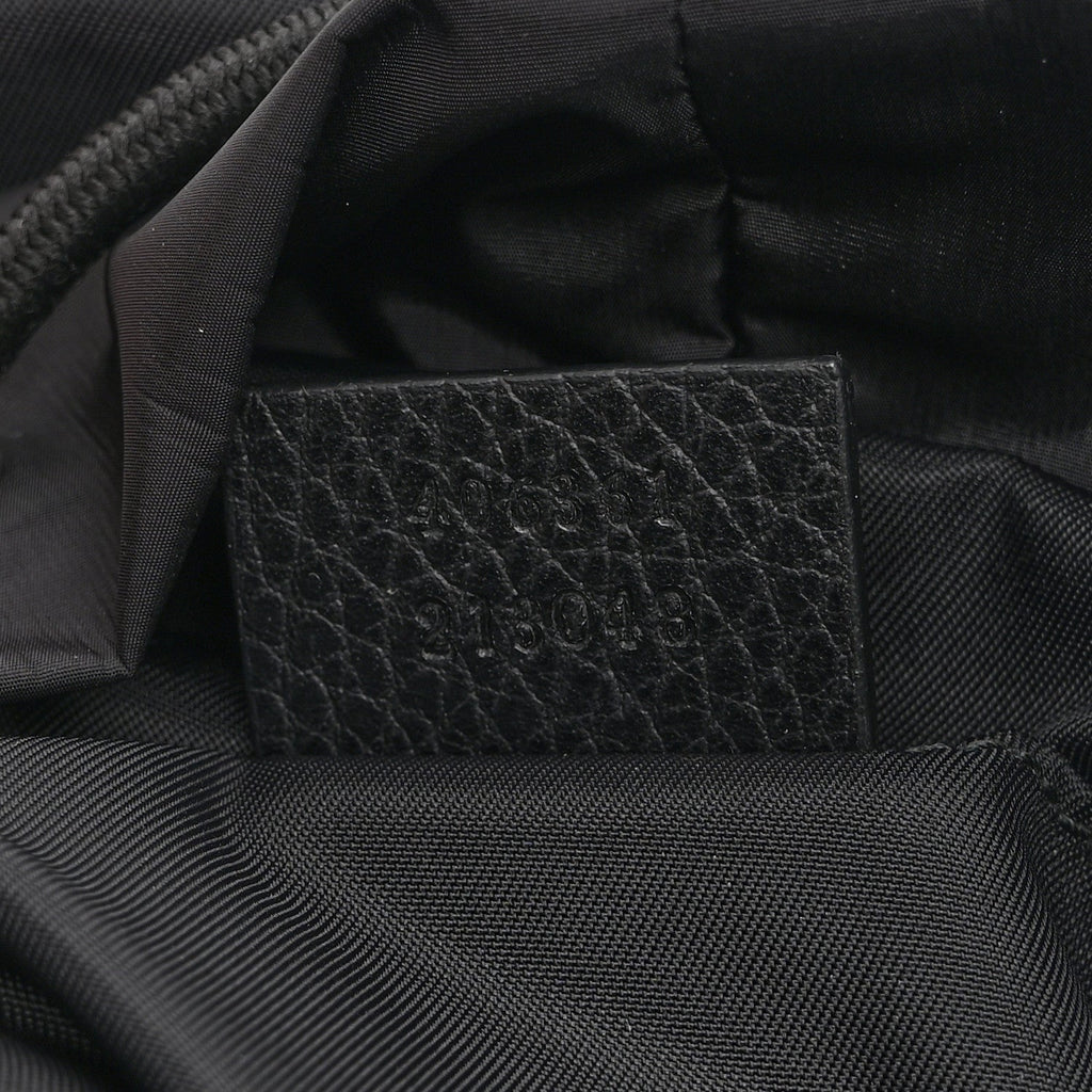 Gucci Nylon Monogram Small Single Buckle Backpack Black