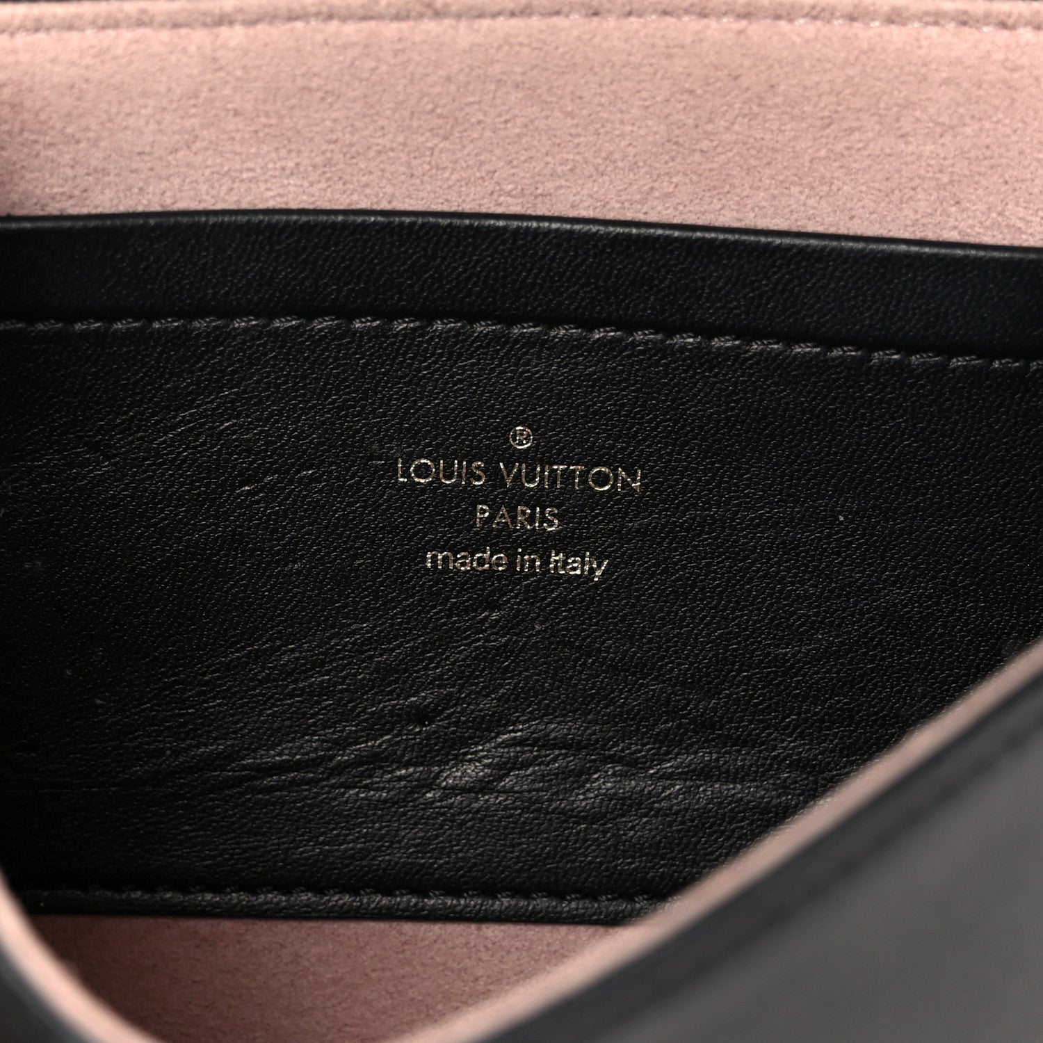 Louis Vuitton Lambskin Embossed Monogram Pochette Coussin Black