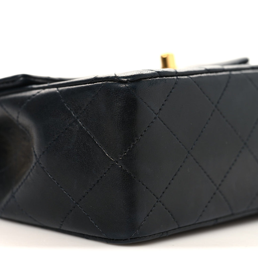 Chanel Lambskin Quilted Mini Square Flap Black