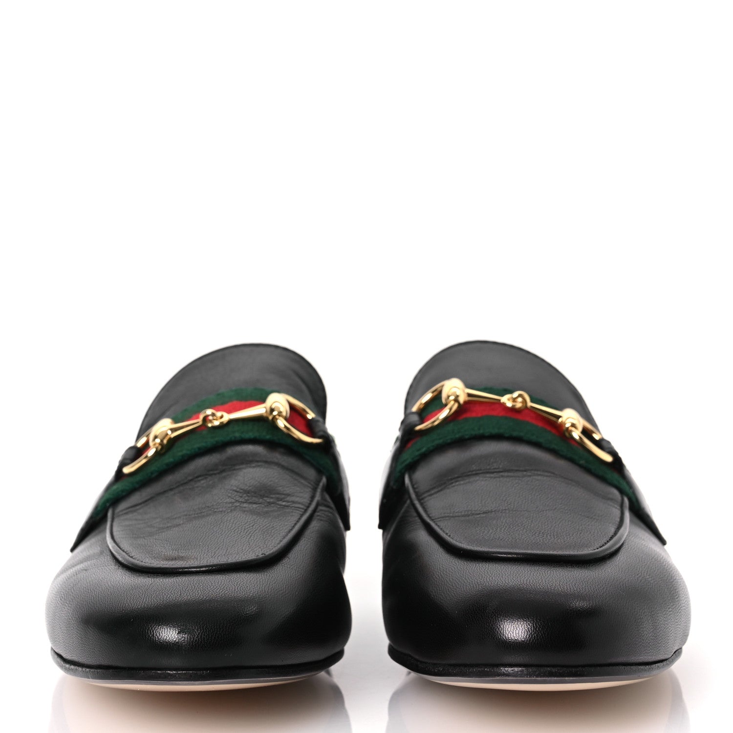 Gucci Calfskin Womens Princetown Slippers 35.5 Black