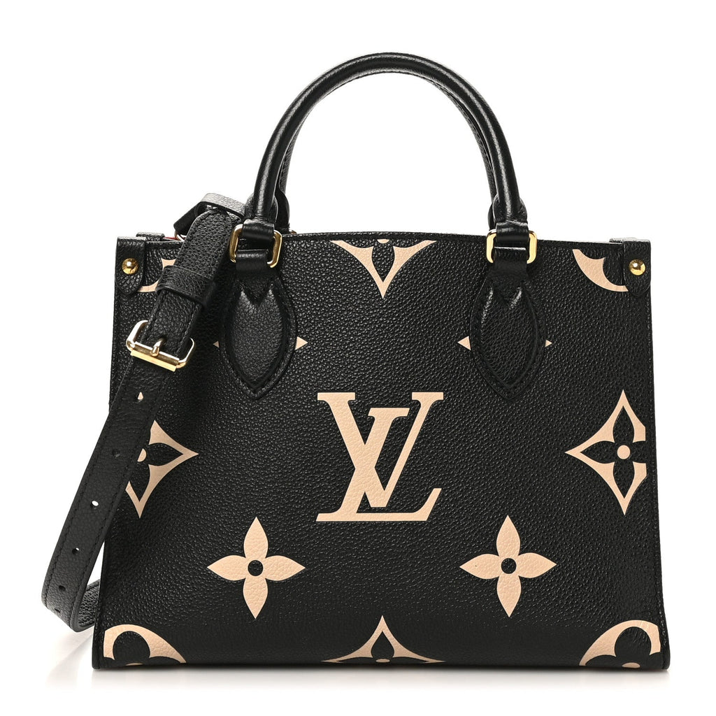 Louis Vuitton Empreinte Monogram Giant Onthego PM Black Beige