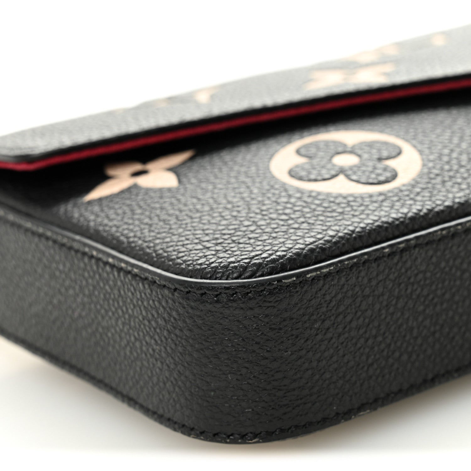 Louis Vuitton Empreinte Monogram Giant Felicie Pochette Black Beige