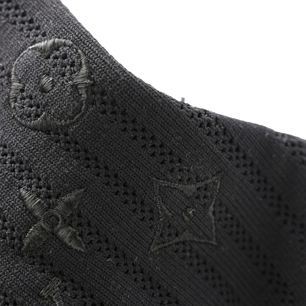 Louis Vuitton Monogram Stretch Fabric Silhouette Ankle Boots 37 Black