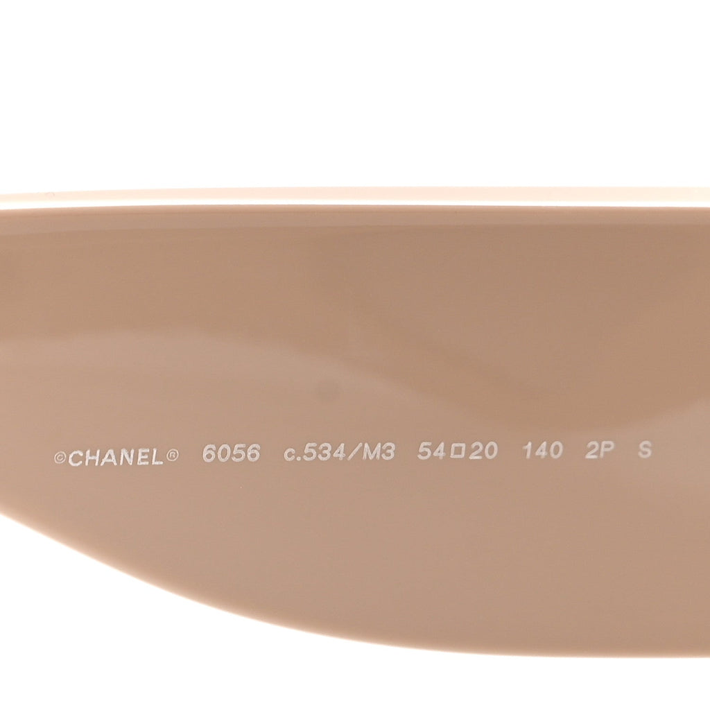 Acetate Cat Eye Sunglasses 6056 Black Beige