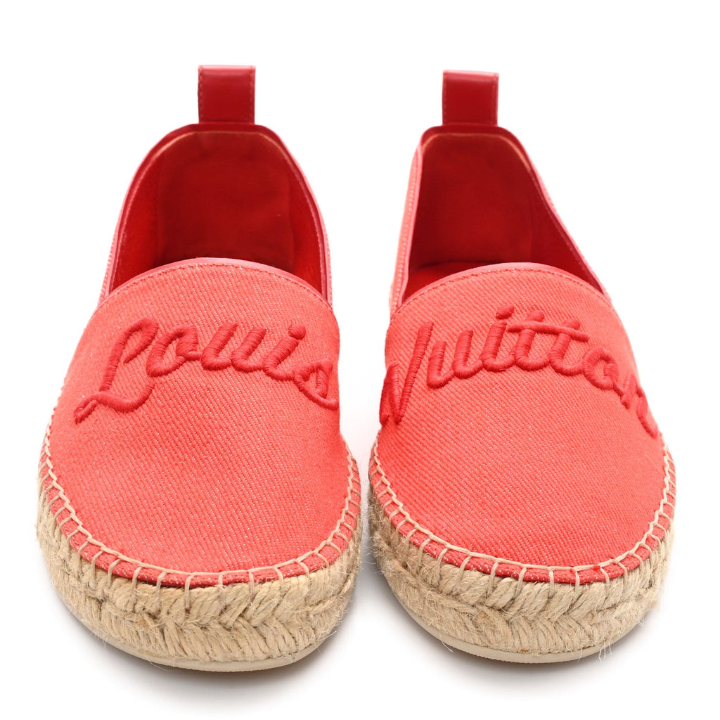 Louis Vuitton Canvas Waterfall Espadrille 36 Rouge