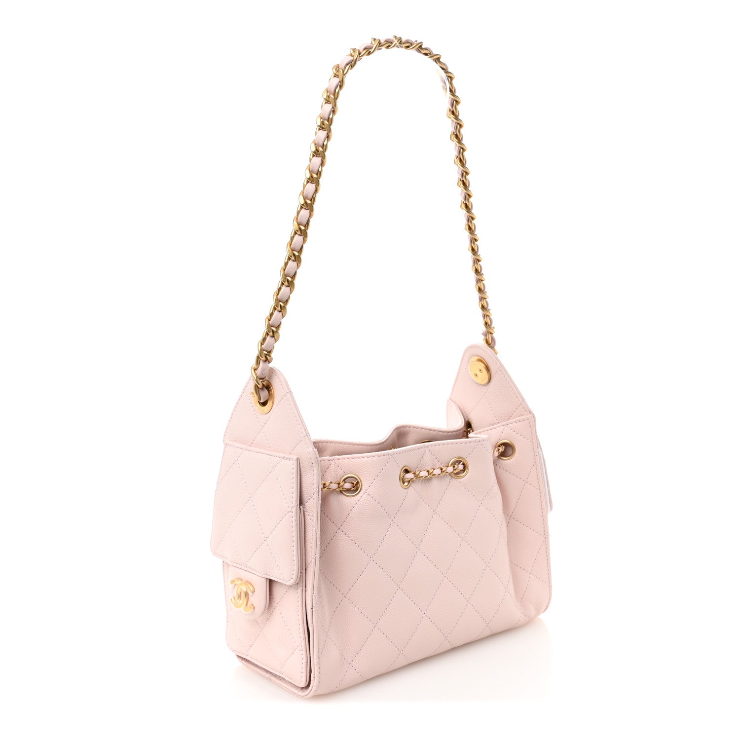 Chanel Caviar Quilted Mini Chanel 25 Handbag Light Pink