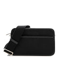 Gucci Monogram Jumbo GG Textured Dollar Calfskin Web Mini Crossbody Bag Black