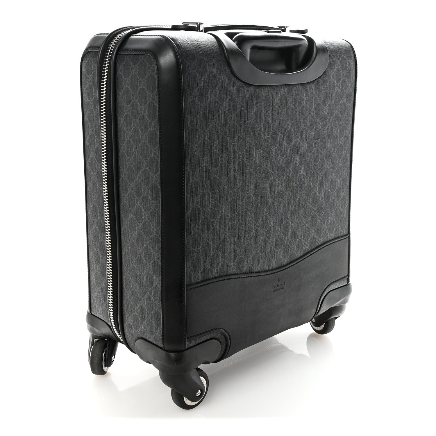 Gucci GG Supreme Monogram Gran Turismo Suitcase Black Grey