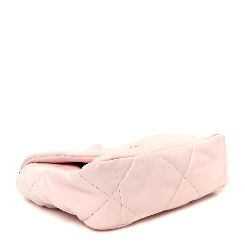 Chanel Lambskin Quilted Medium Chanel 19 Flap Light Pink