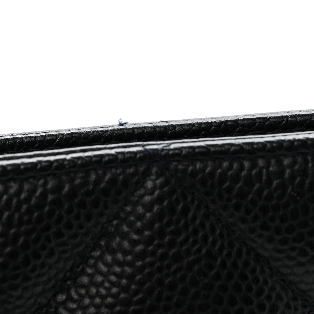 Chanel Caviar Quilted Medallion Tote Navy
