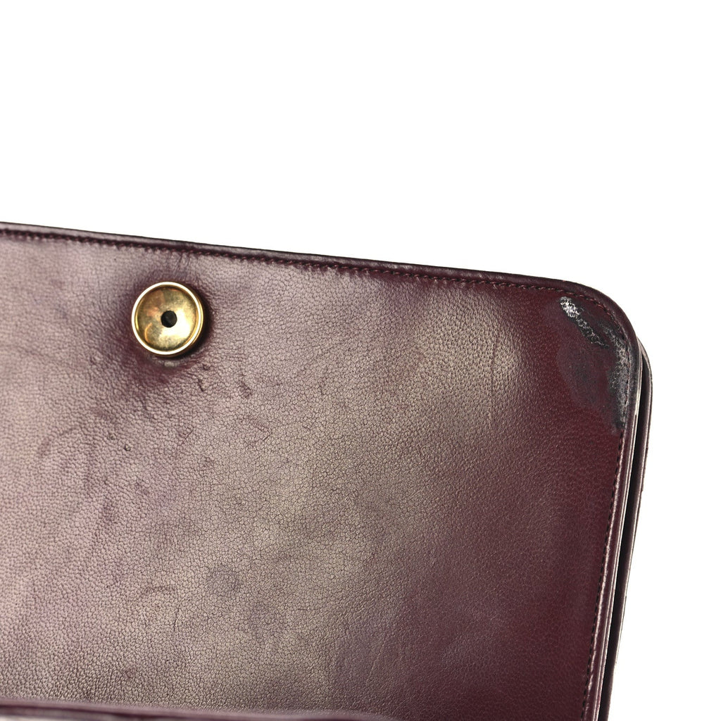 Chanel Lambskin Quilted Small Single Flap Bordeaux