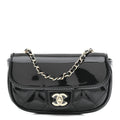 Chanel Patent Calfskin Quilted Mini Clutch Black