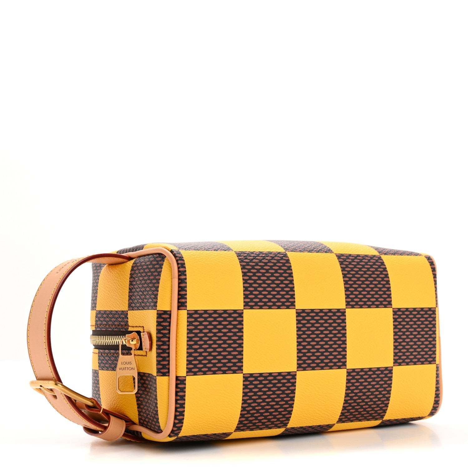 Louis Vuitton Damier Pop Dopp Kit Toilet Pouch Jaune Mat