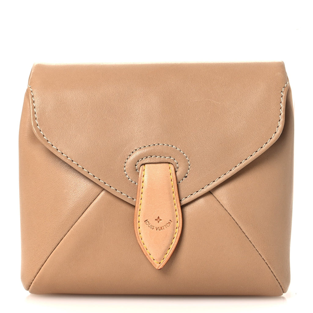 Louis Vuitton Lambskin Pouch Beige