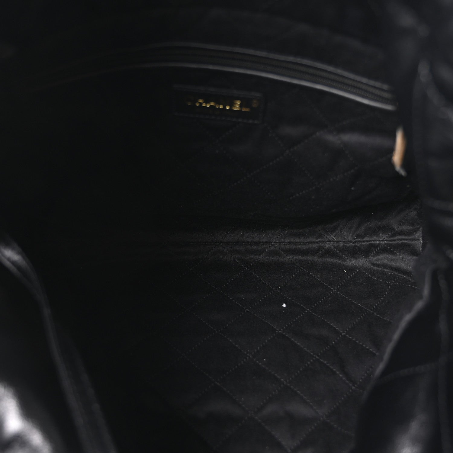 Chanel Shiny Calfskin Quilted Small Chanel 22 Black