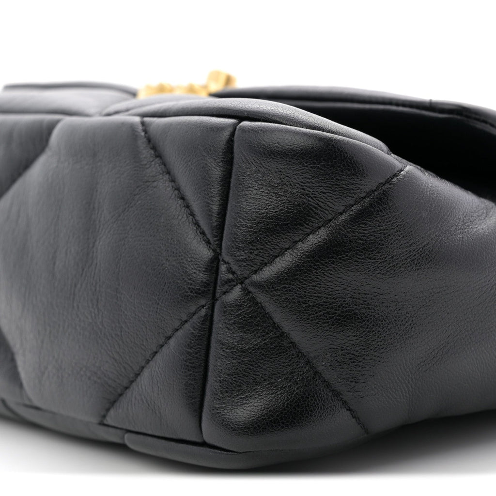 Chanel Lambskin Quilted Medium Chanel 19 Flap Black